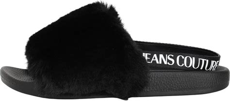 pantuflas versace - VERSACE JEANS COUTURE Pantuflas de goma negras con .